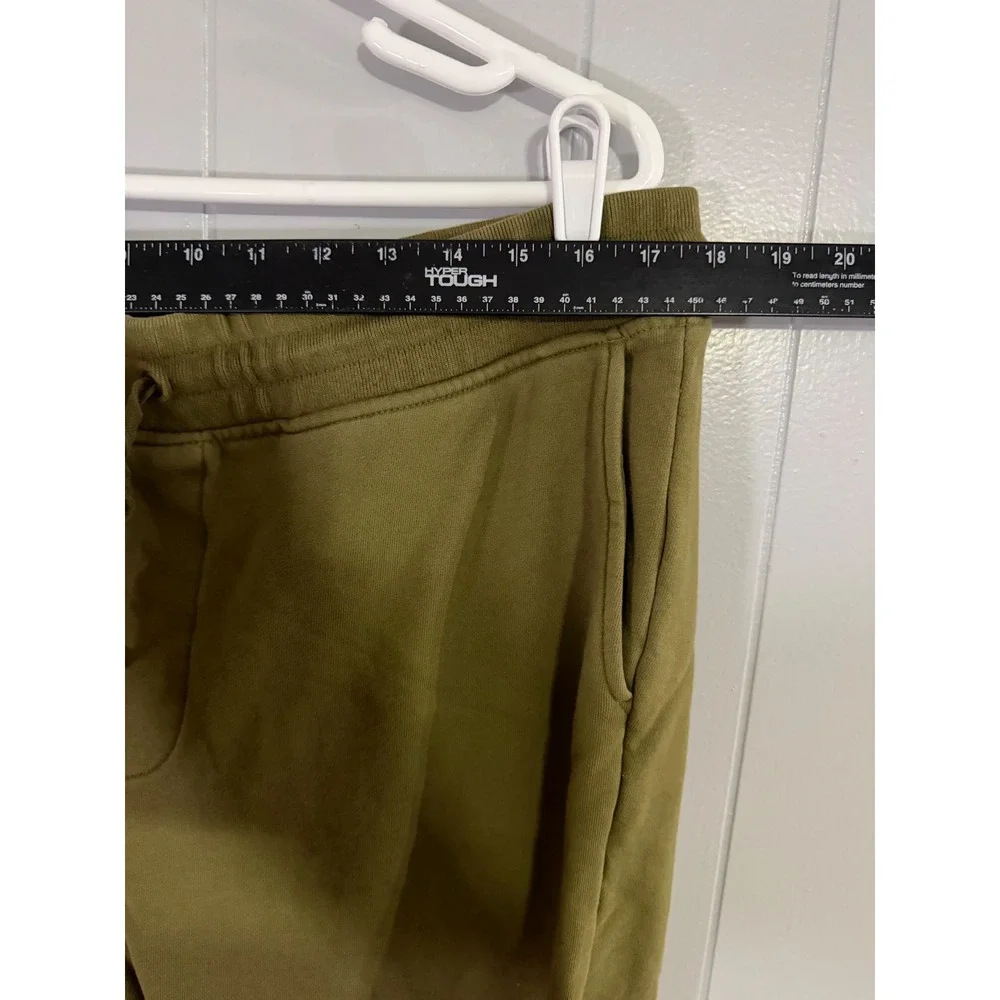 Banana Republic Jogger Pants Mens L Olive Green Tapered Fleece Drawstring EUC